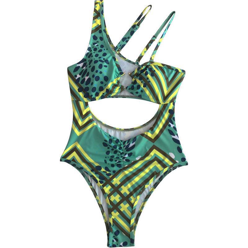 Wholesale Printed One-piece Polyester Swimwear